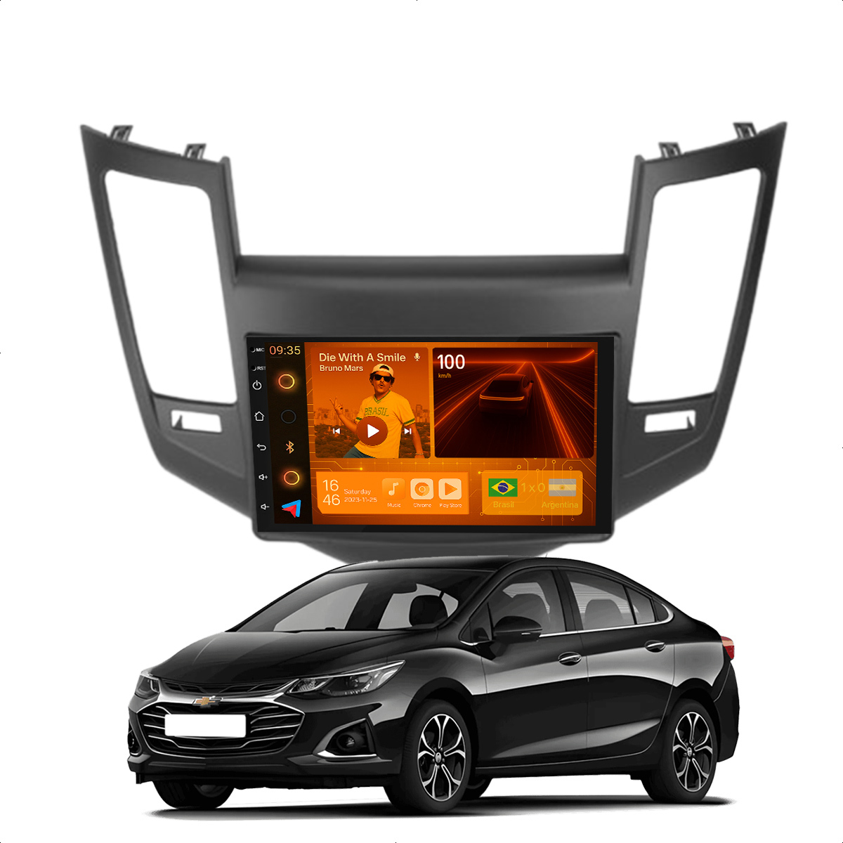 Central Multimídia Cruze 2011 a 2016 CarPlay Android Auto 7” GPS - Ecarshop