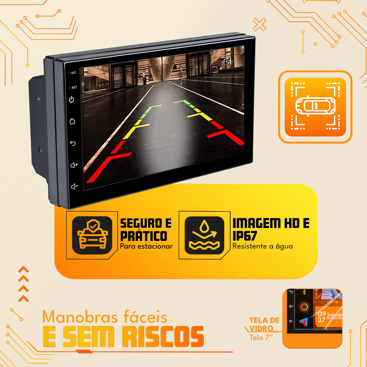 Central Multimídia Daily 2013 a 2019 CarPlay Android Auto 7” GPS - Ecarshop