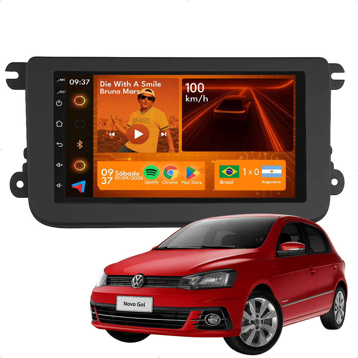 Central Multimídia Gol G7 2018 a 2021 CarPlay Android Auto 7” GPS ...