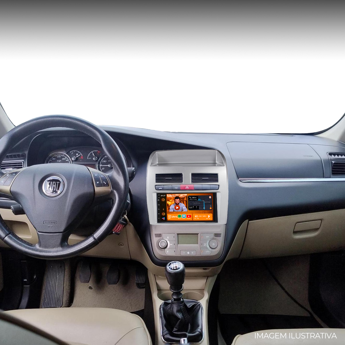 Central Multimídia Linea 2009-2014 CarPlay Android Auto GPS 7" - Ecarshop