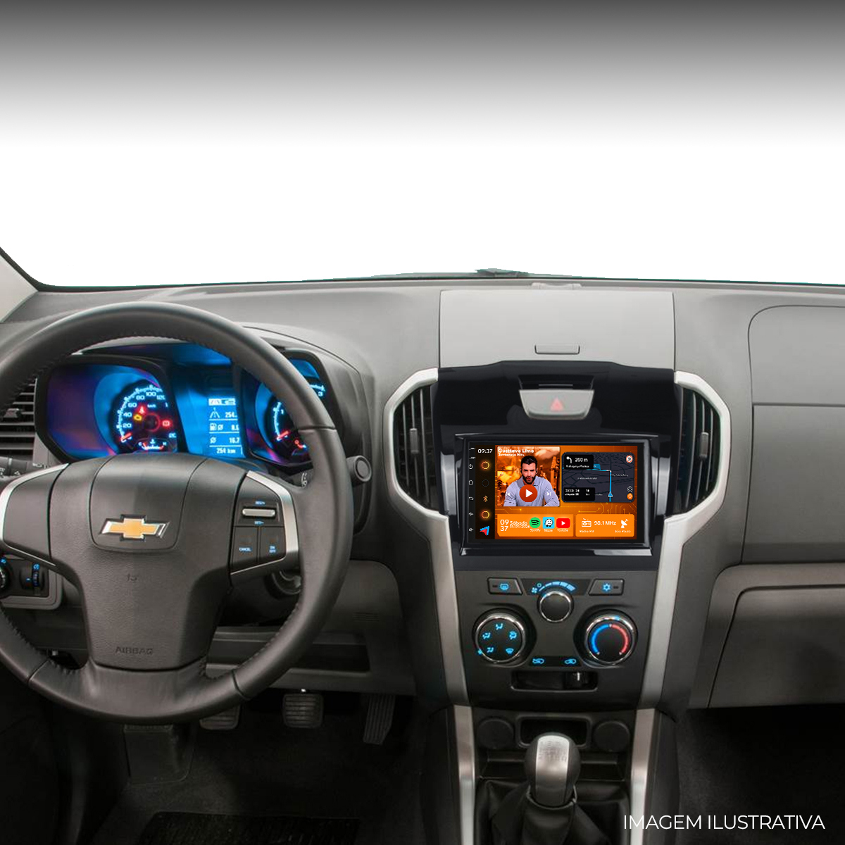 Central Multimídia S10 7” CarPlay Android Auto GPS Câmera - Ecarshop