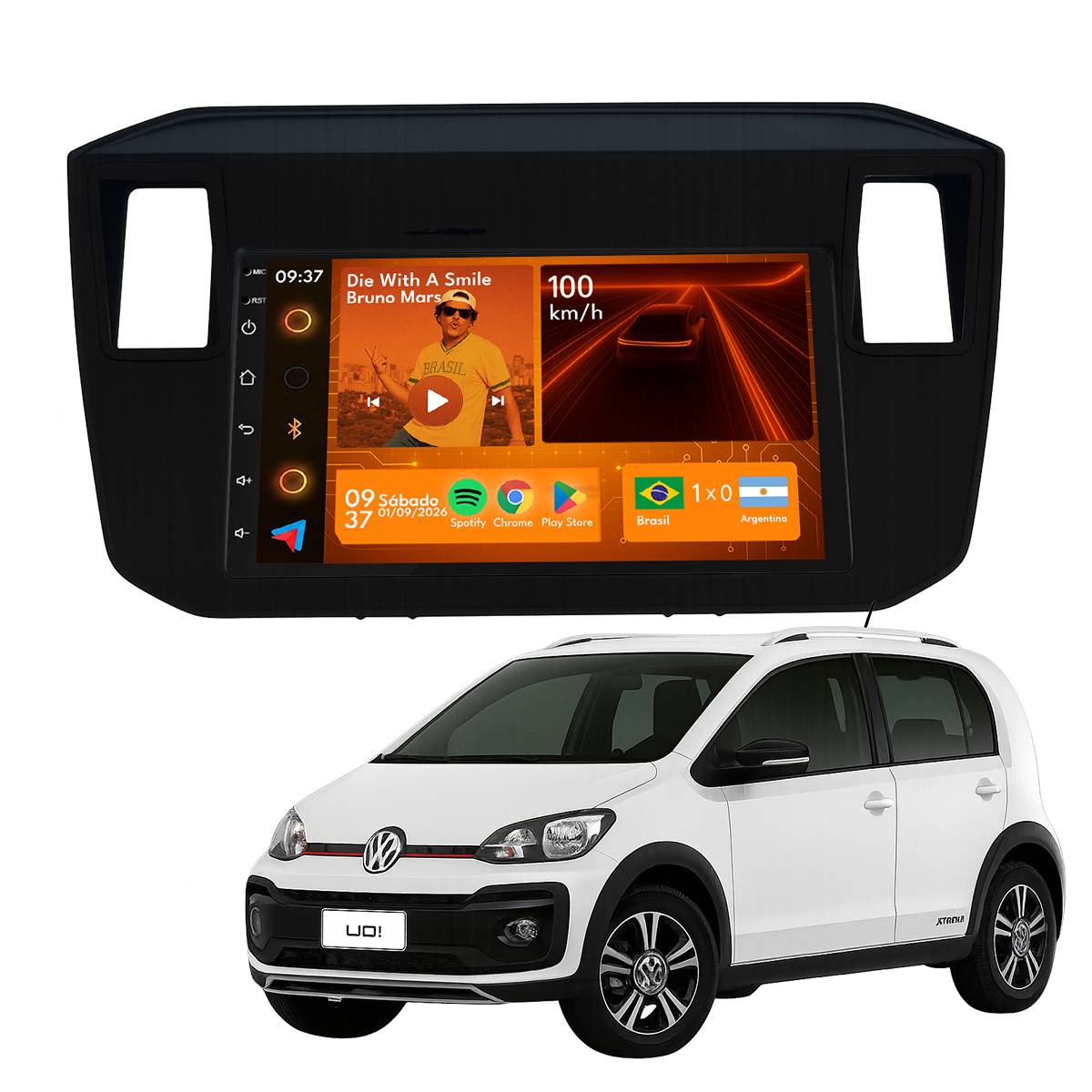 Central Multimídia 7 CarPlay Android Auto Up 2018 2021 - Ecarshop