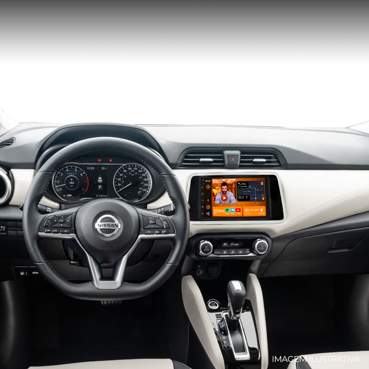 Central Multimídia 7 CarPlay Android Auto Versa 2021 2023 - Ecarshop