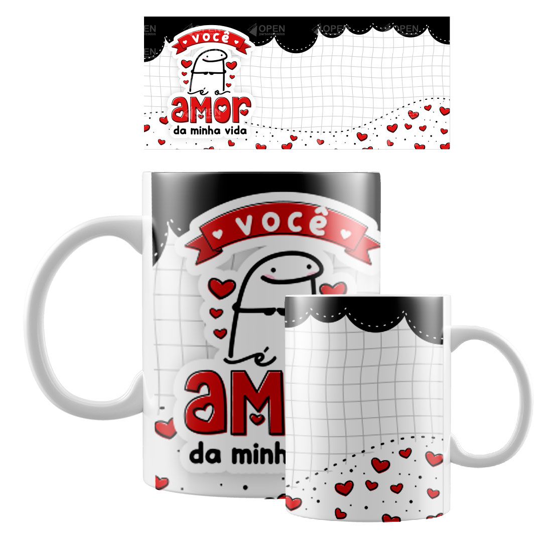 Caneca Personalizada Meme Flork - Amor da Minha Vida - Caneca