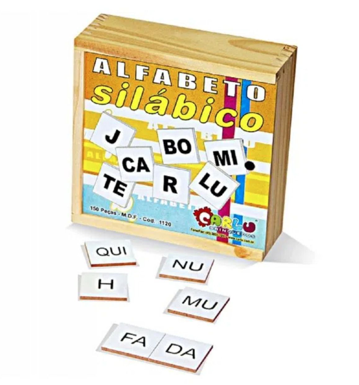 Alfabeto Silábico 150 peças- Jogo Alfabetização Letras, Brinquedo