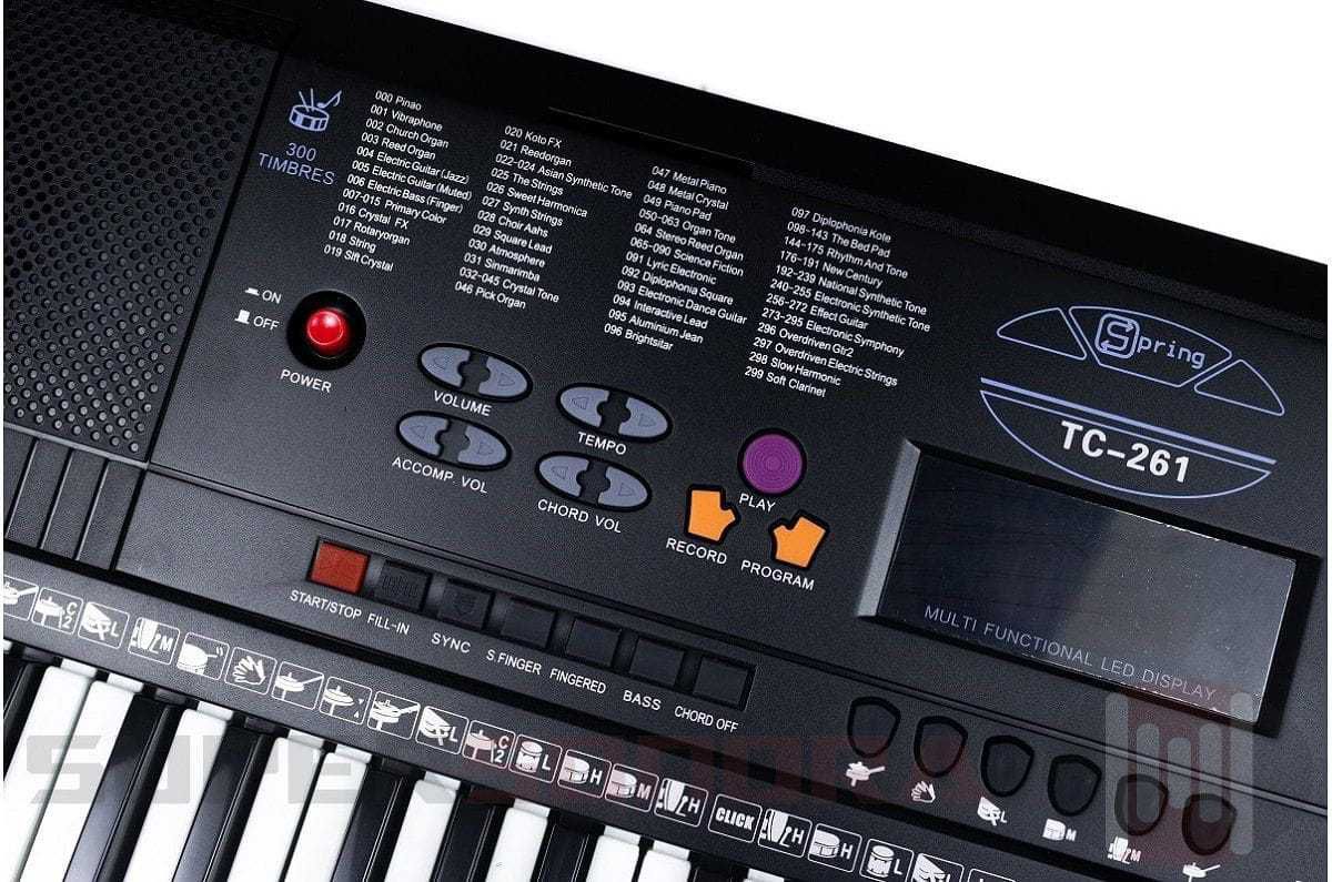 Teclado Musical Spring TC 261 com Suporte e Fone - Super Sonora