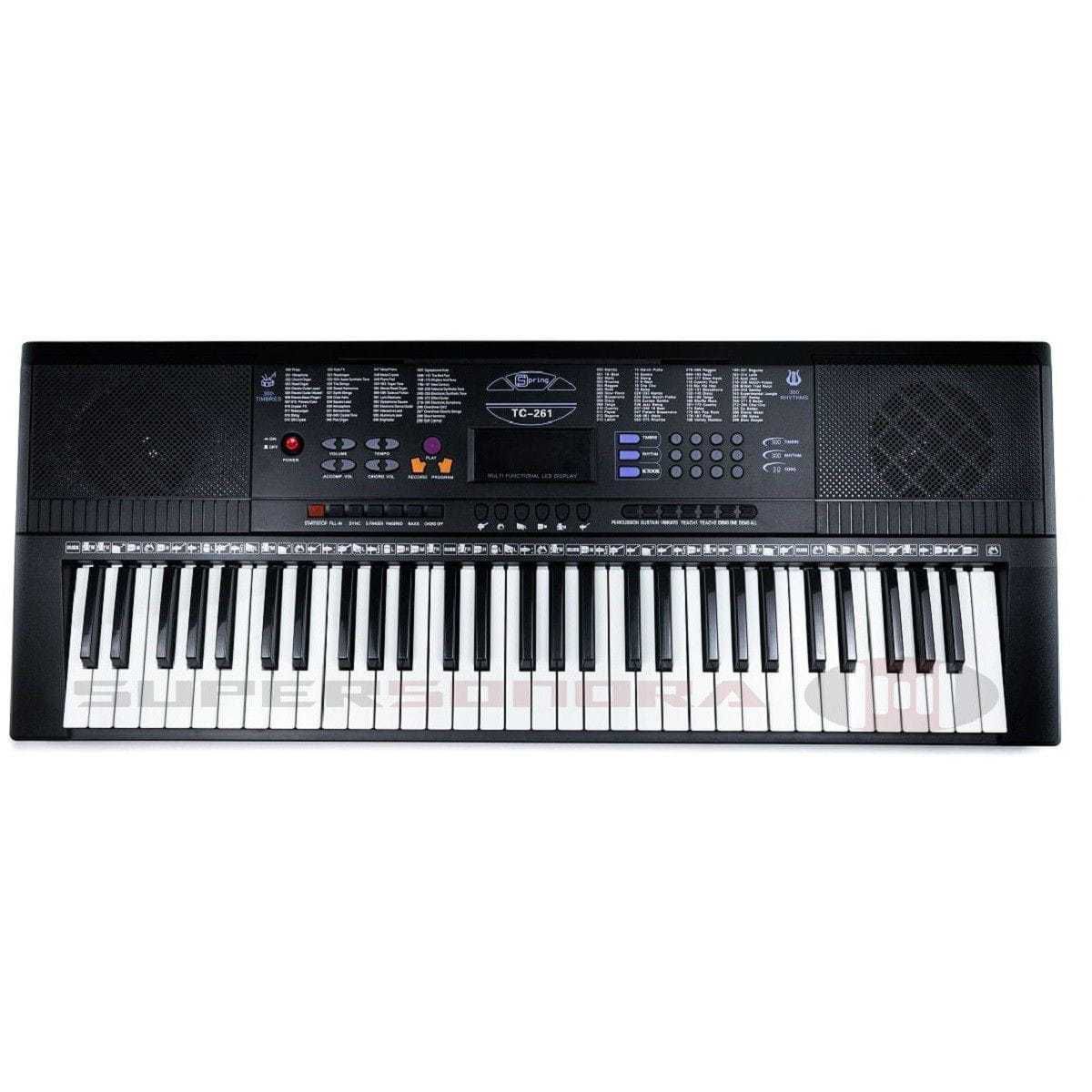 Teclado Musical Spring TC 261 com Suporte e Fone - Super Sonora