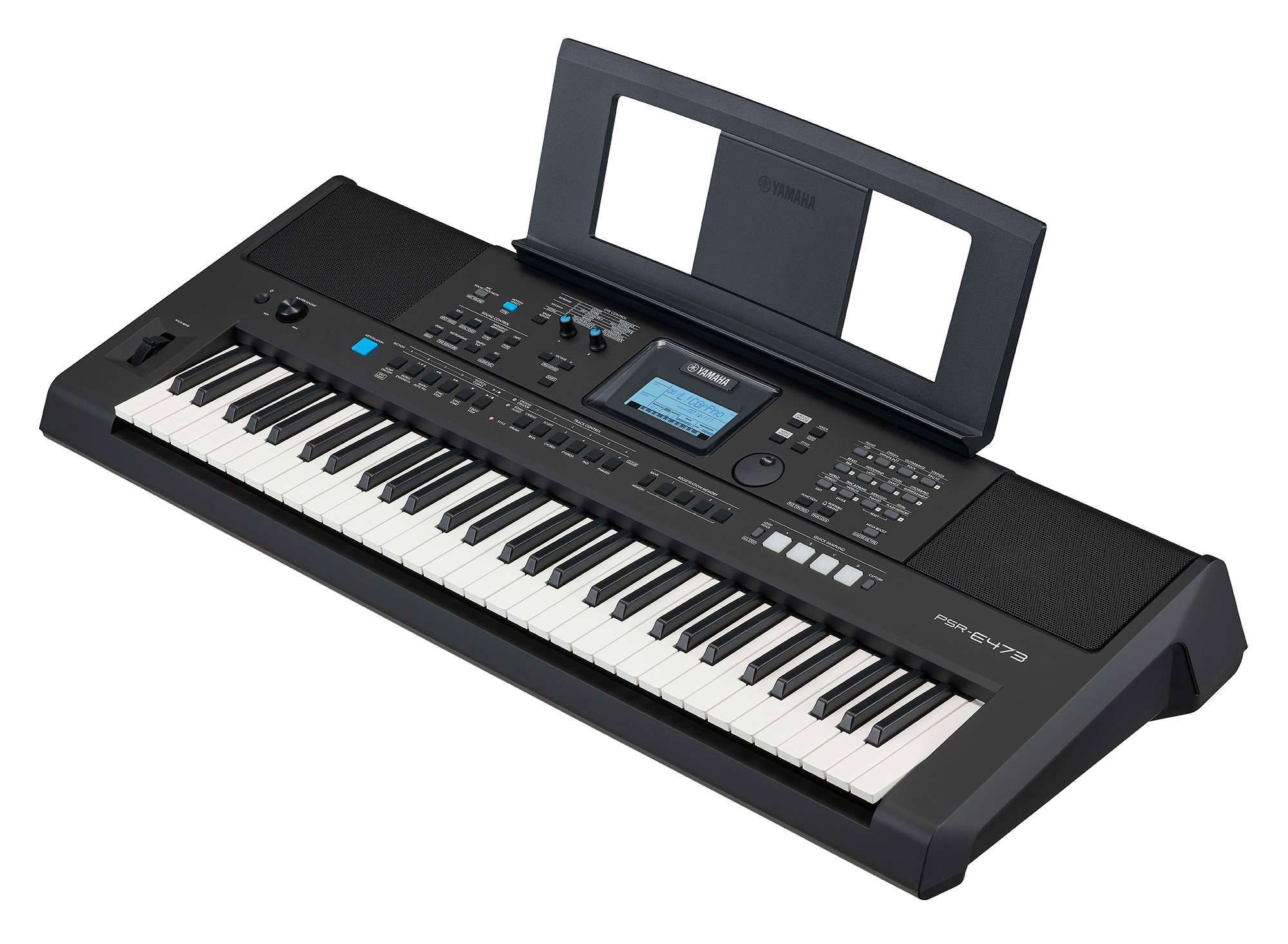 Teclado Yamaha PSR-E473 com Suporte e Pedal - Super Sonora - Super