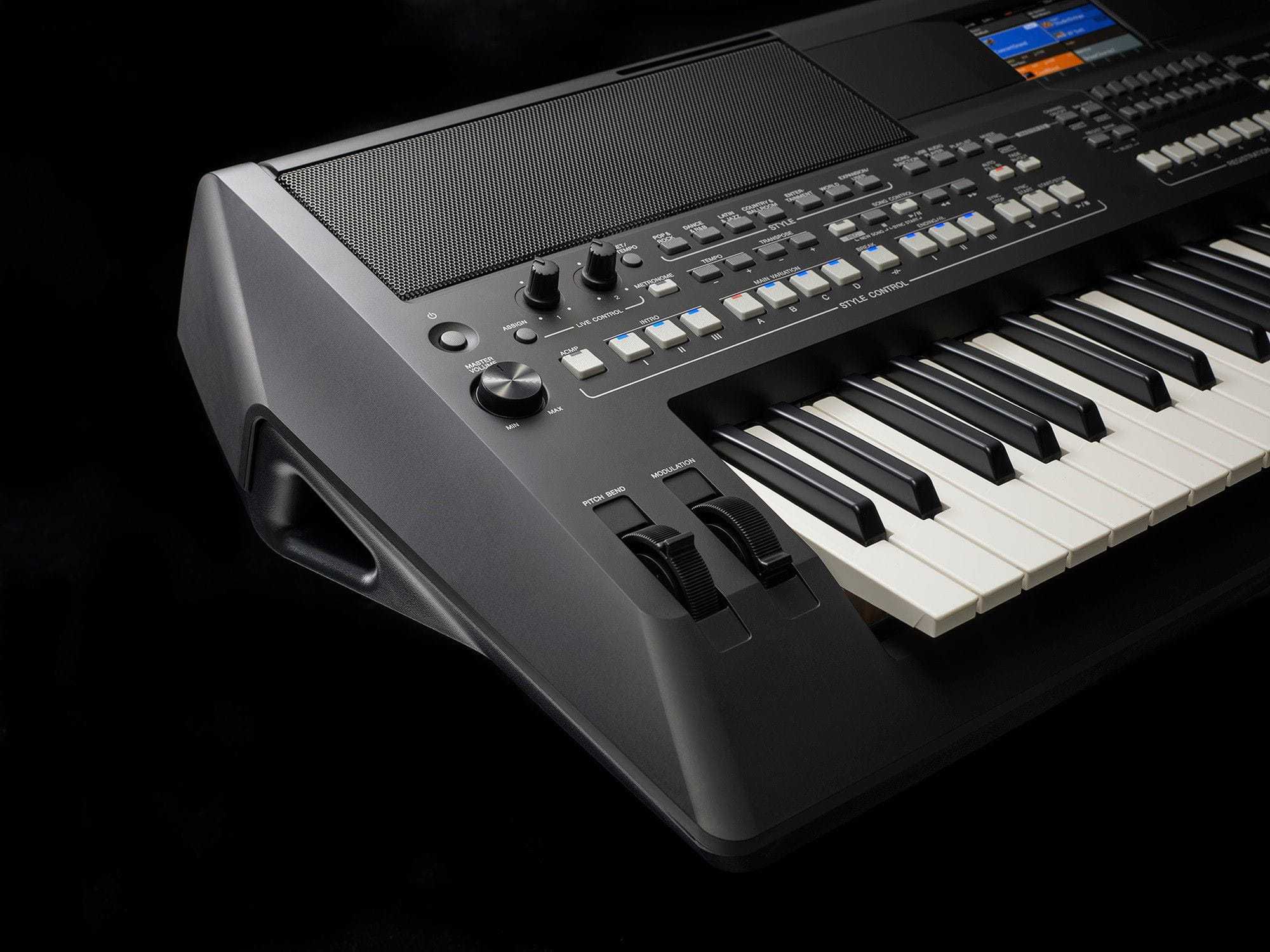 Teclado Yamaha PSR-SX600 com Suporte e Banqueta - Super Sonora