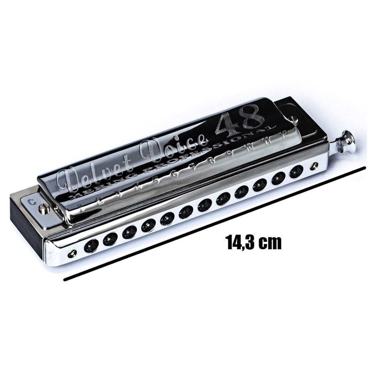 Gaita de Boca Cromatic Velvet Voice 1148 vozes Dó - Hering - Super