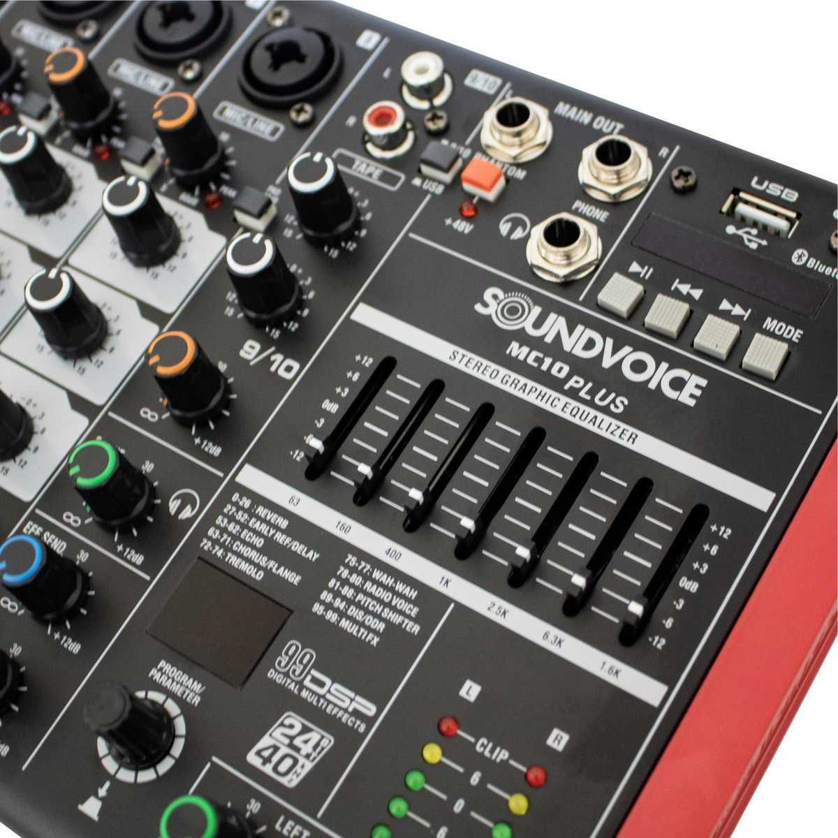 Mesa de Som Soundvoice 10 Canais MC10 PLUS - Super Sonora - Super ...