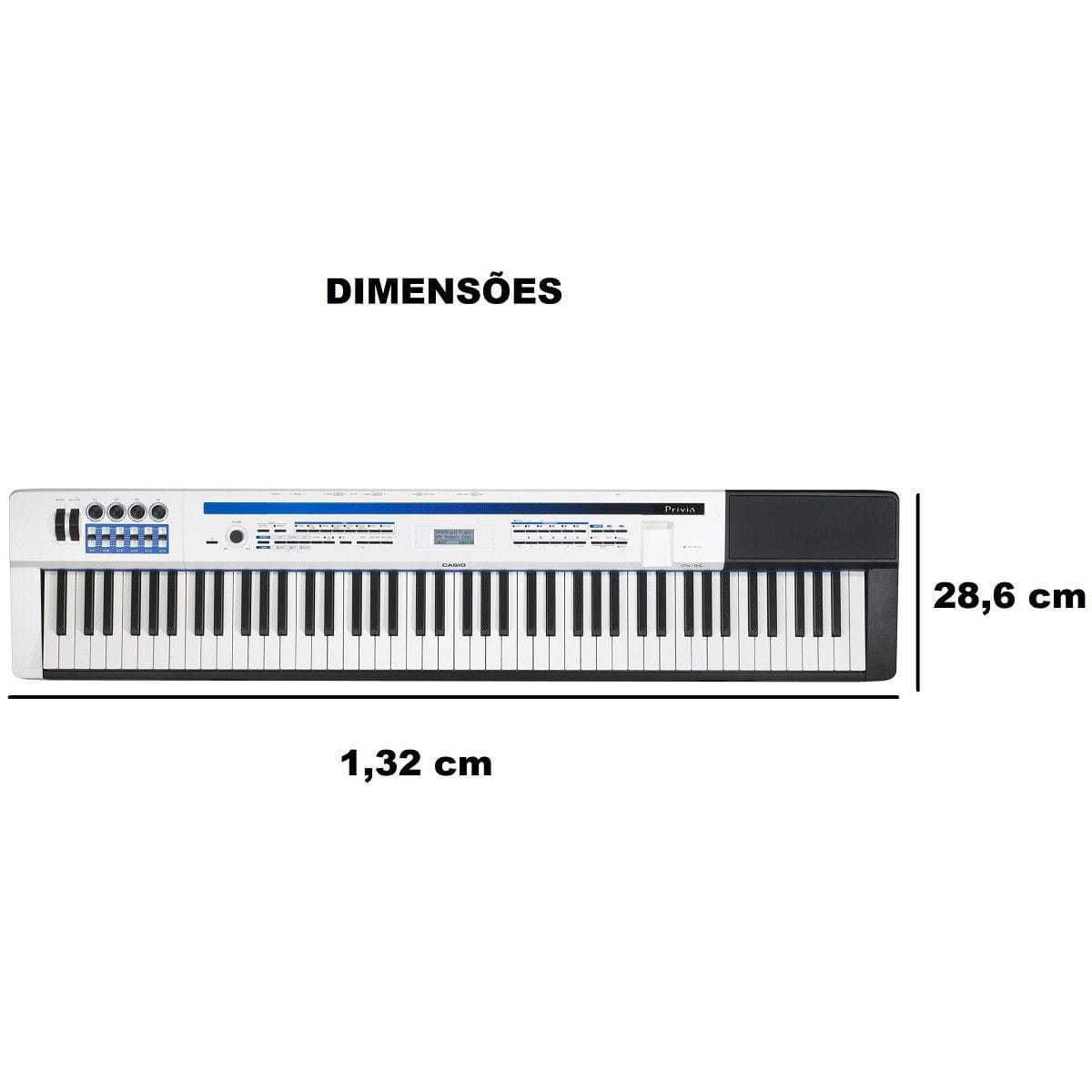 Piano Digital Casio PX 55 com Suporte Duplo - Super Sonora - Super