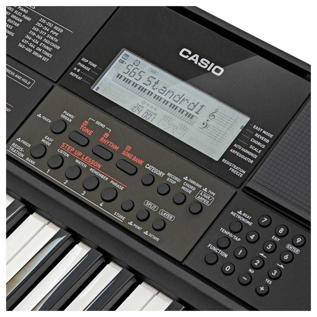 Teclado Casio CT-X700 Preto 61 Teclas + Suporte X + Pedal Sustain