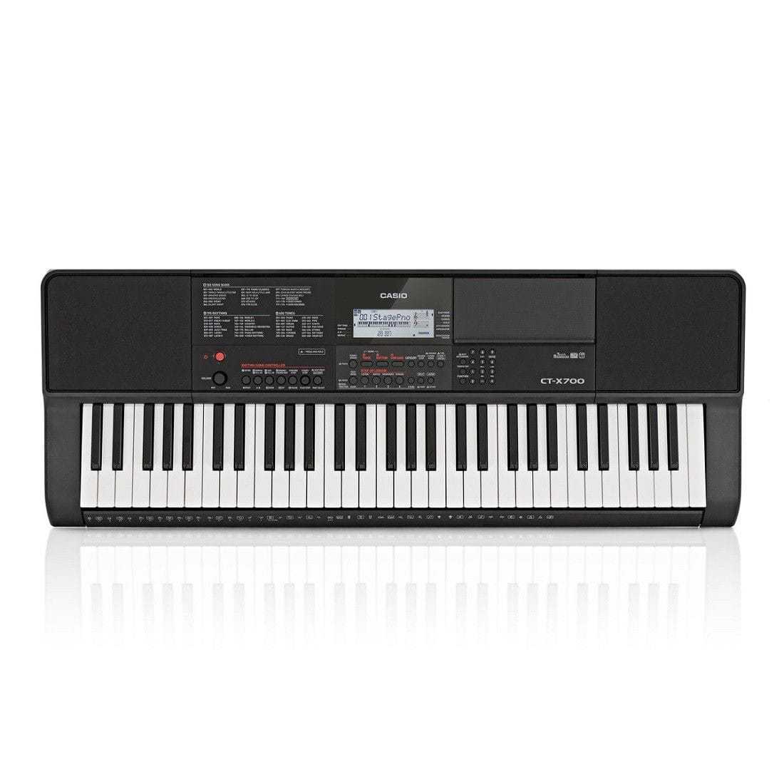 Teclado Casio CT-X700 Preto 61 Teclas + Suporte em X + Fone de