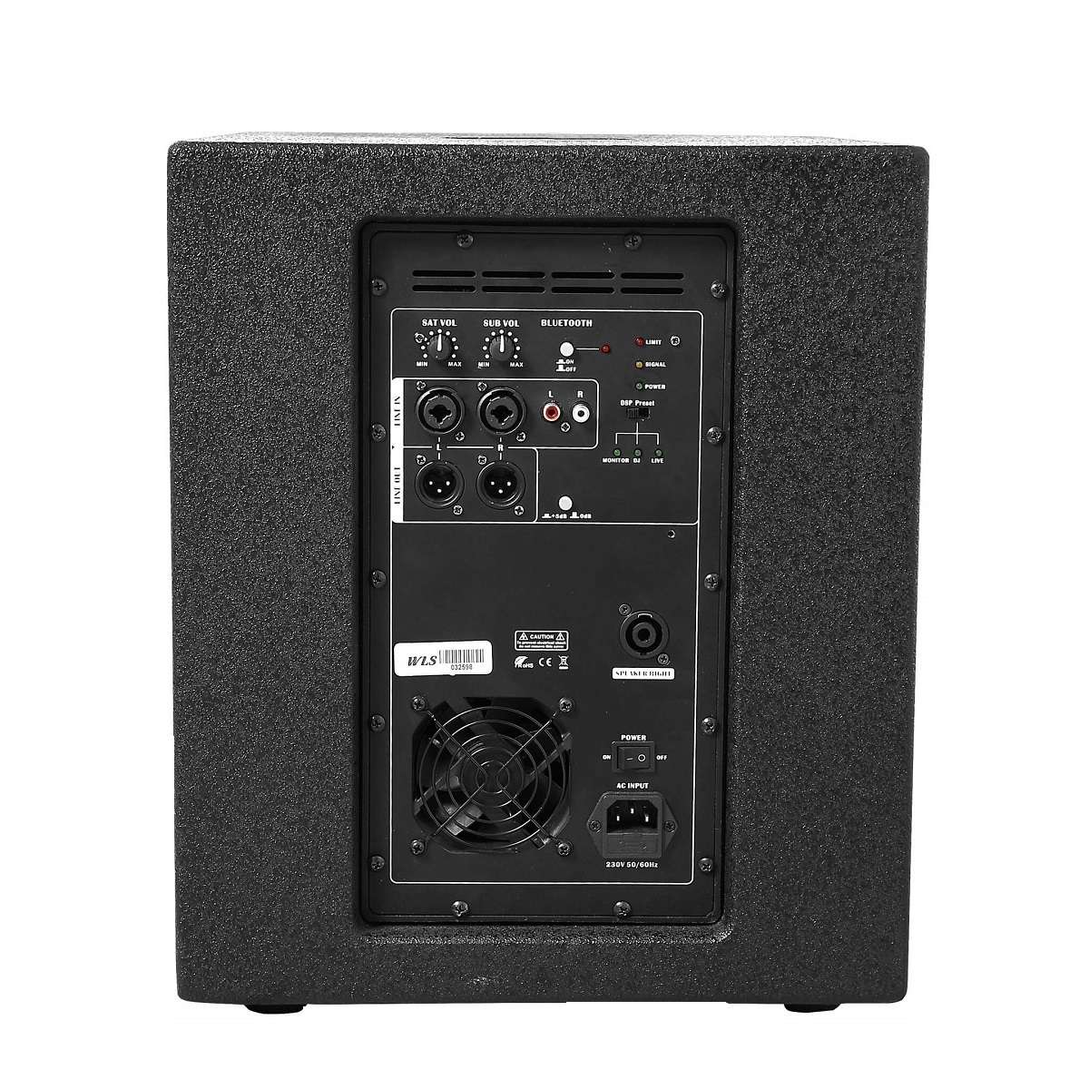 Kit Caixa Acústica Ativa + Ativa WLS PSL12.4 Preta + Microfone Sem