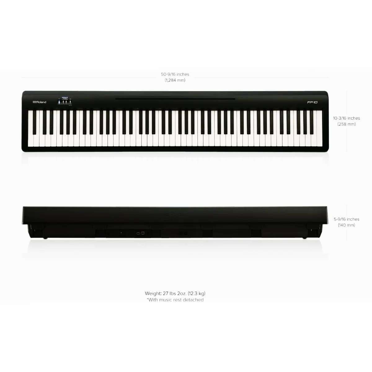 Roland FP-10 デジタルピアノ 88鍵 Piano Digital Roland FP-10 88 Teclas BK Preto + Suporte - Super