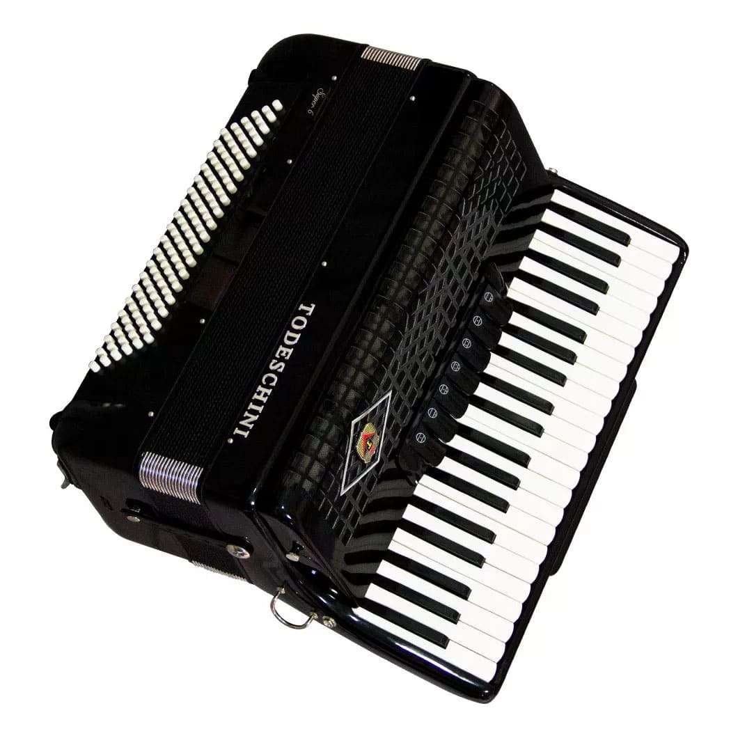 Acordeon 120 Baixos Todeschini Preto YW827 com Bag - Super Sonora
