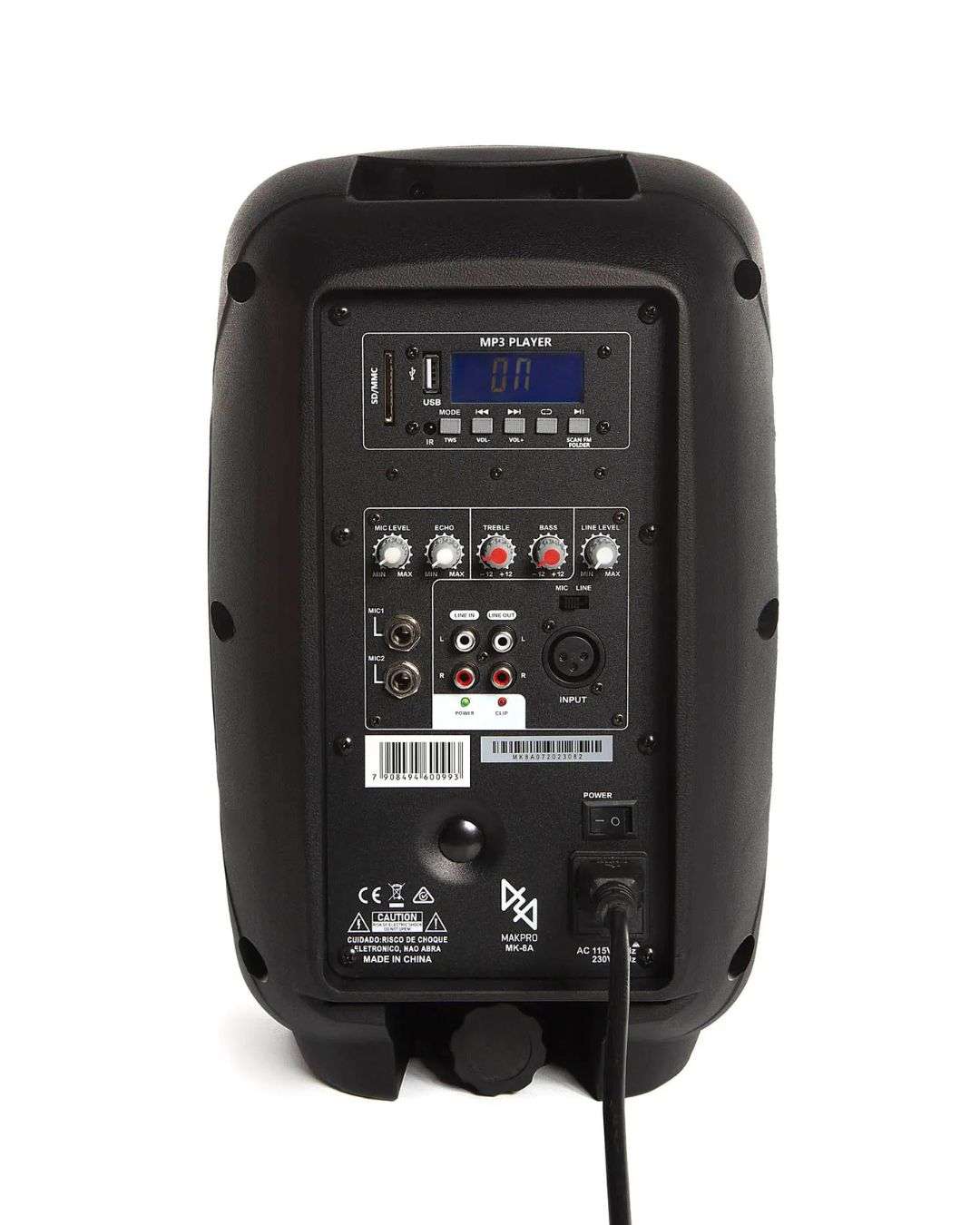 Kit Caixa de Som Ativa MK-8A 200W RMS - Super Sonora - Super