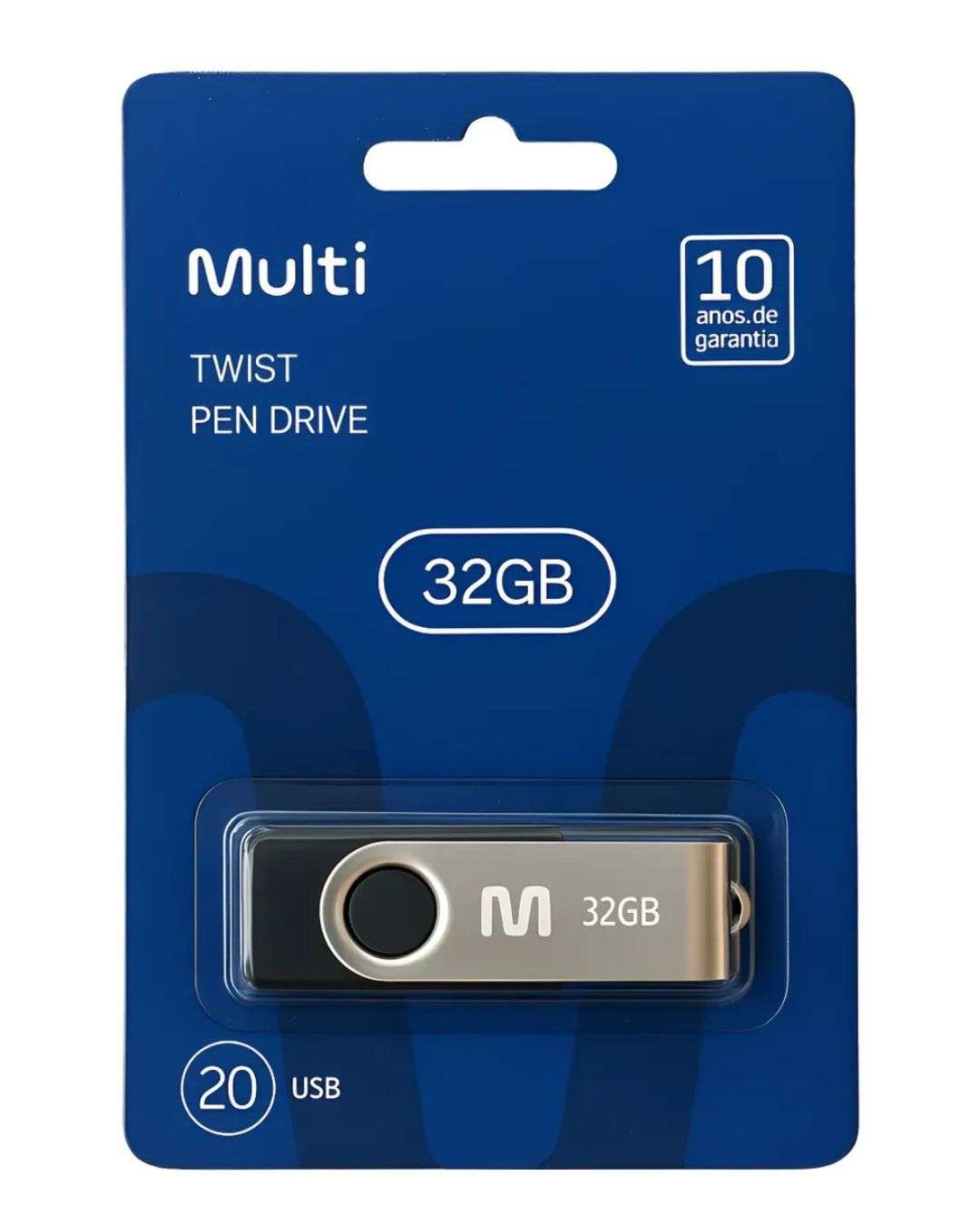 Pen Drive 32GB Multilaser Twist PD589 USB 2.0 - Super Sonora