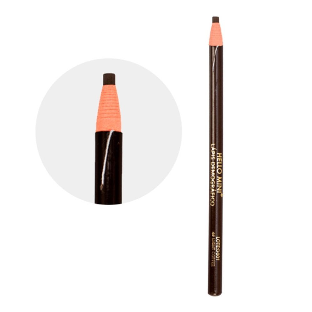 LÁPIS DERMATOGRÁFICO MARROM DL528-2 HELLO MINI - Belezar LÁPIS DERMATOGRÁFICO MARROM DL528-2 HELLO MINI - Belezar