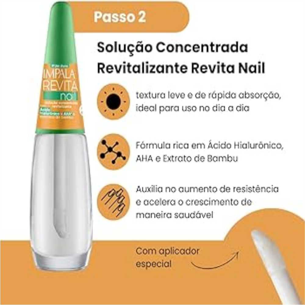 SOLUÇÃO CONCENTRADA REVITALIZANTE 7,5ML REVITA NAIL IMPALA Belezar