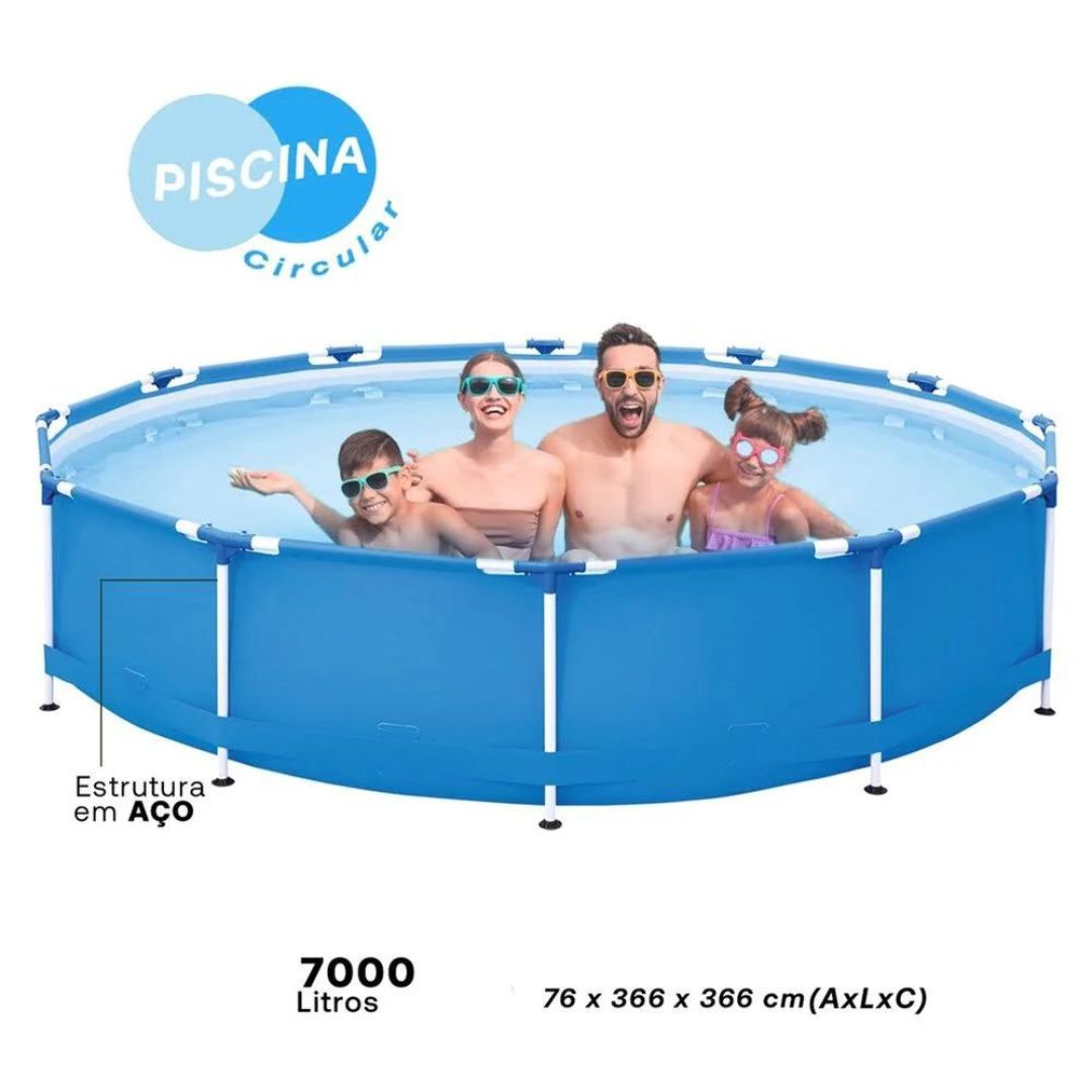 Piscina De Armação Circular 7000 Litros Mor - Kleber Variedades