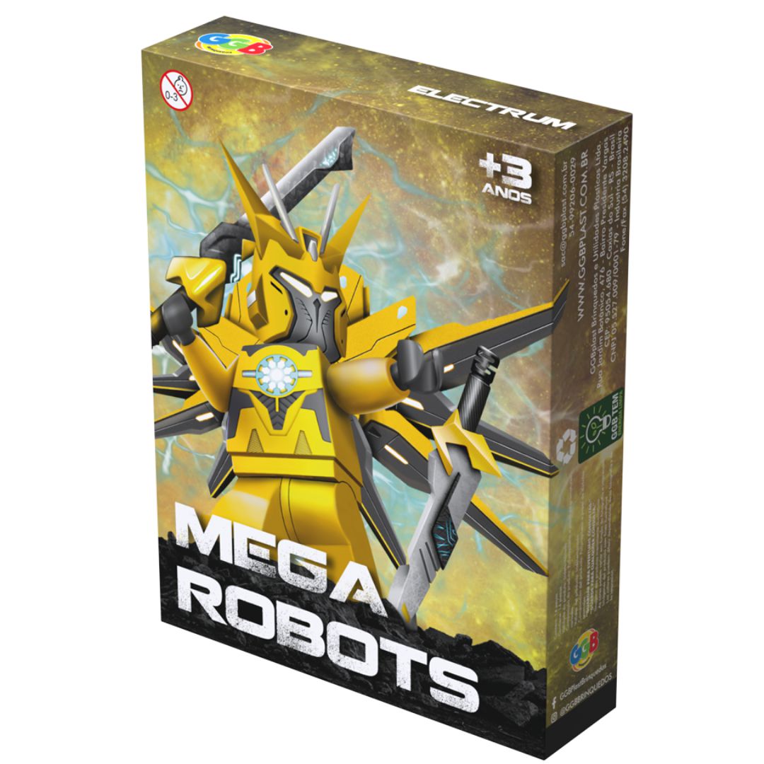 Boneco Mega Robots 14 Peças 430 GGB - Kleber Variedades