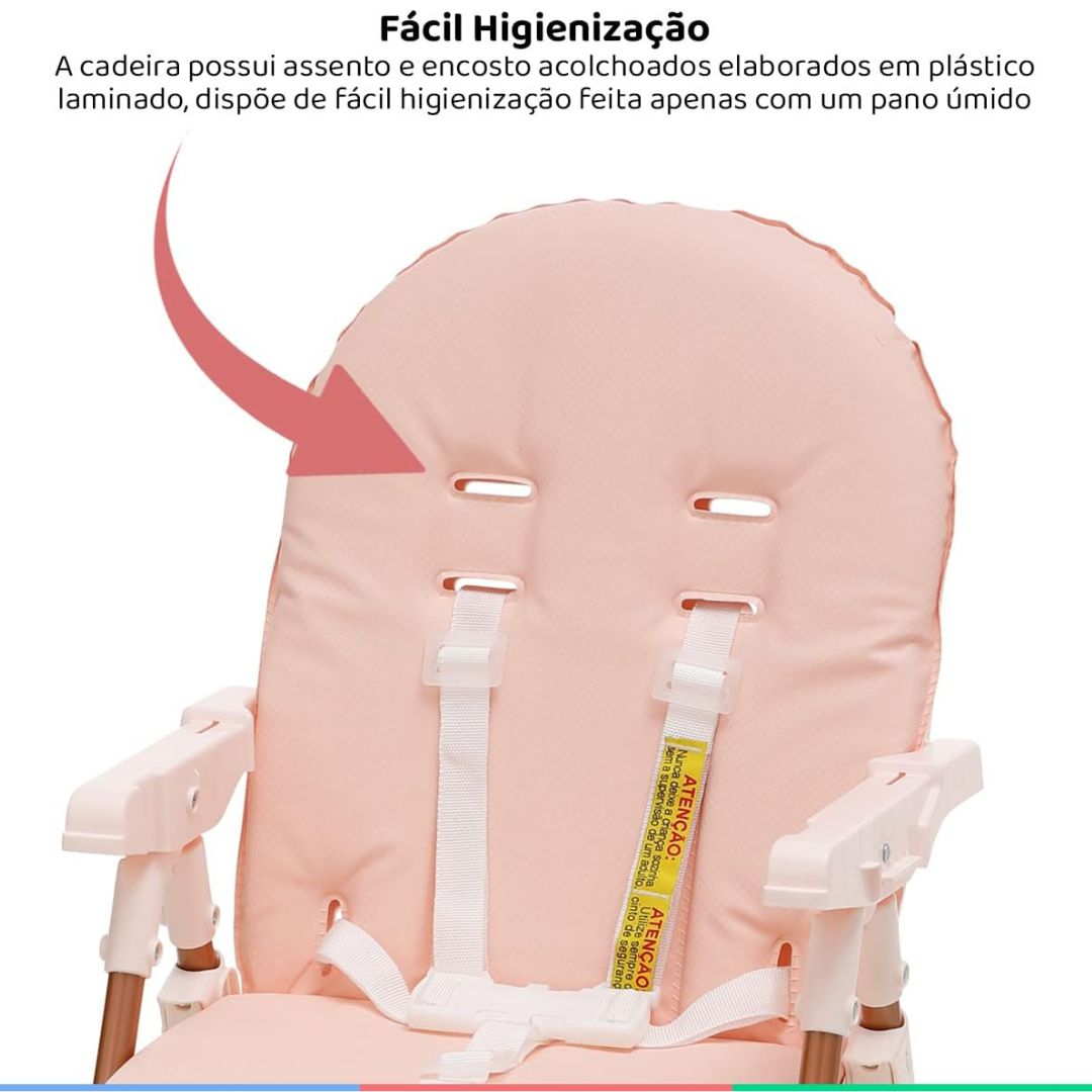 Cadeira De Alimentação Alta Nick Rosa Galzerano - Kleber Variedades