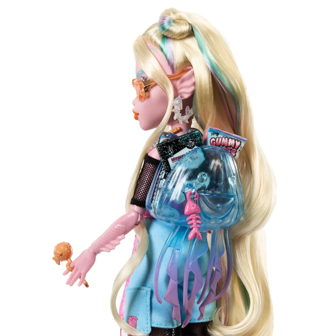 Boneca Monster High Lagoona Blue Novo Visual Com Pet HXH75 Mattel