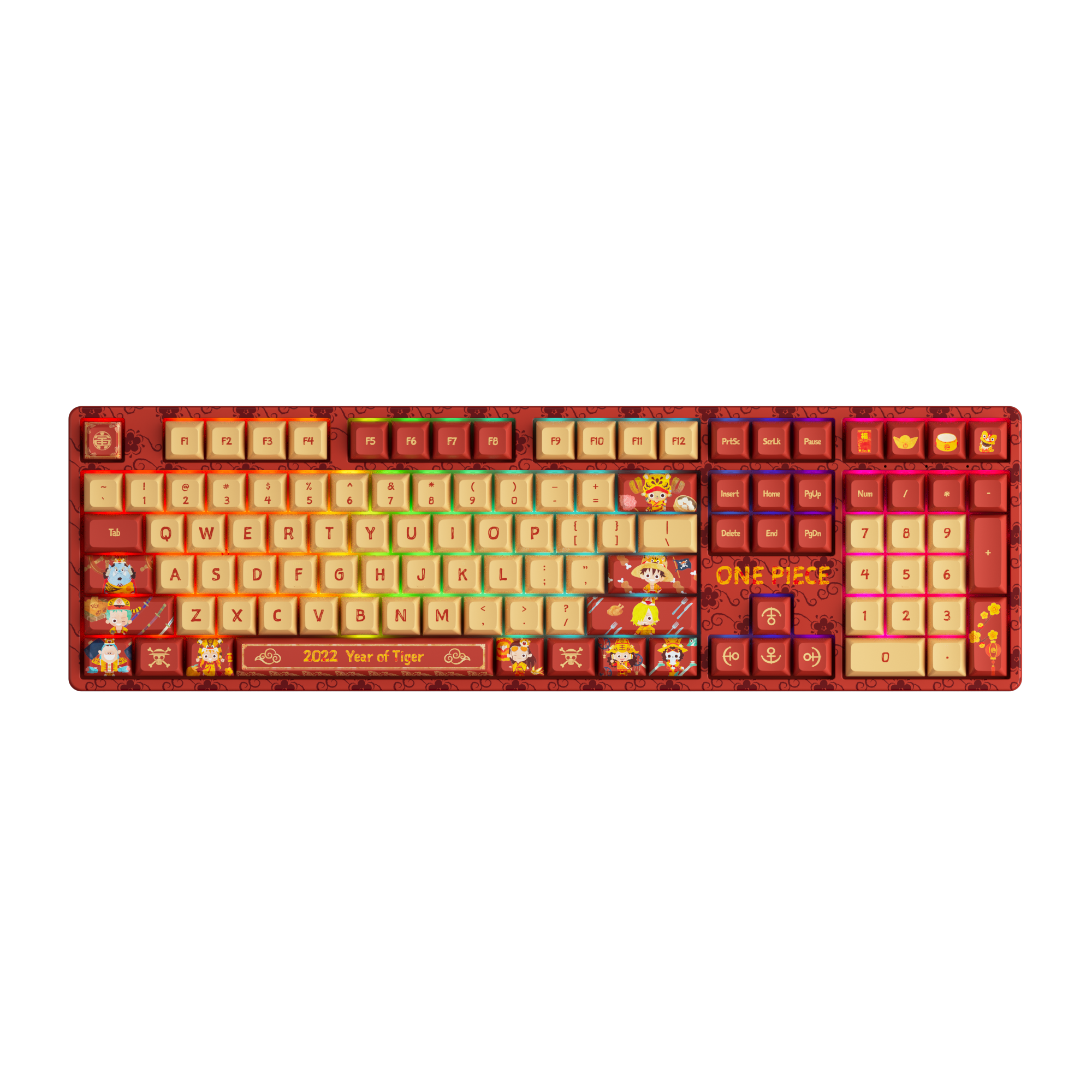 Teclado gamer Akko 5108S One Piece Ano do Tigre - Fantasy Gaming