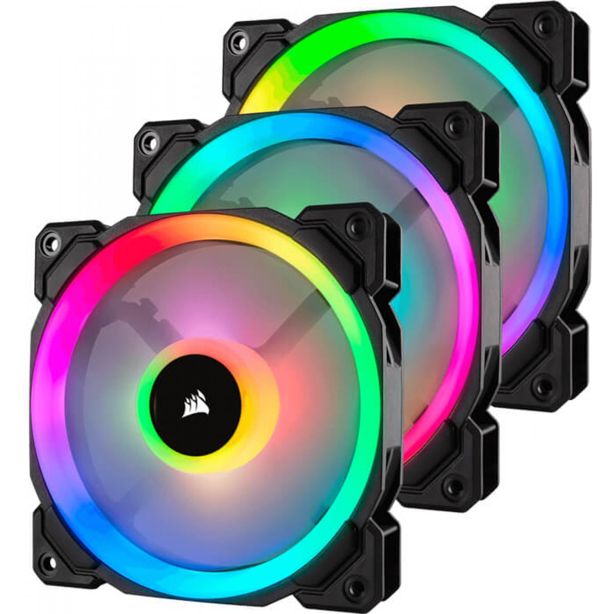 Kit Fan Corsair LL120 Black RGB - Fantasy Gaming - Fantasy Gaming
