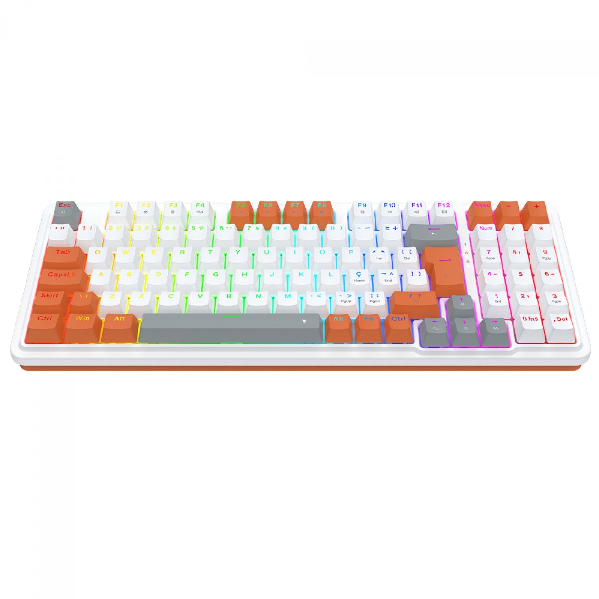 Teclado Mecânico Gamer Redragon Gloria, RGB, Switch Dust-Proof Red