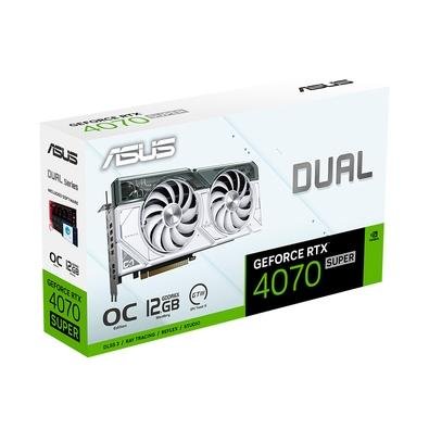 Placa de Vídeo RTX 4070 Super Dual 12G OC White ASUS NVIDIA