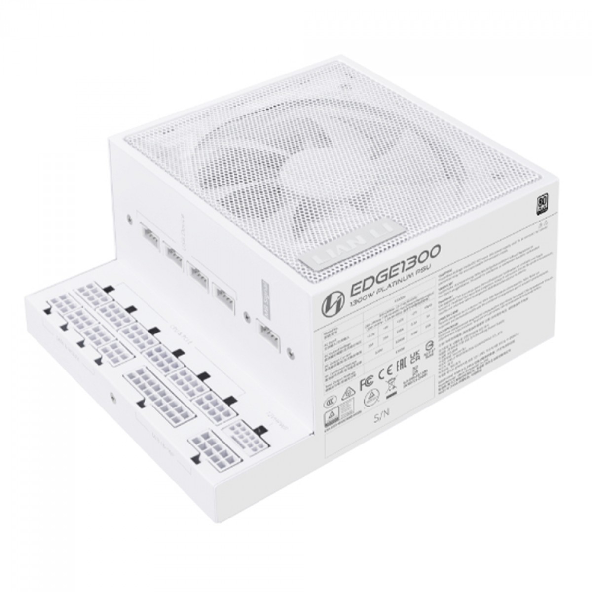 Fonte Lian Li EDGE 1300W, 80 Plus Platinum, ATX 3.1, PCIE5, PFC