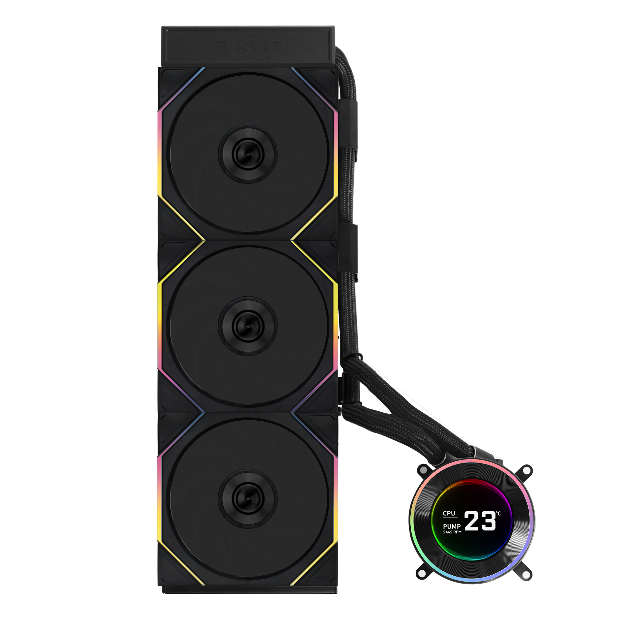 Water Cooler Lian Li Hydroshift II LCD-C 360TL Preto Com Tela IPS