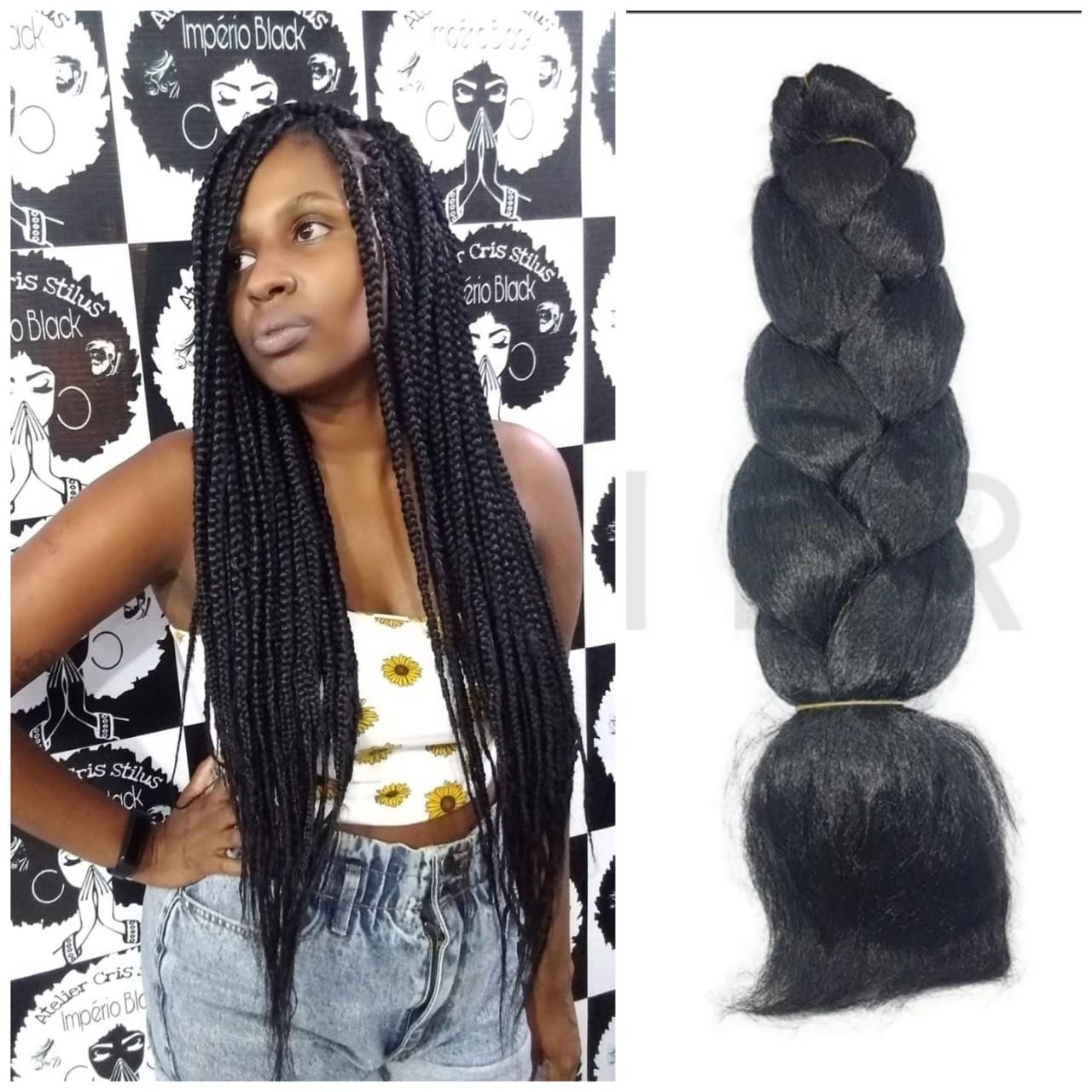 Kit com 2 Super Jumbos Para Tranças Box Braids Cherey Pacote com