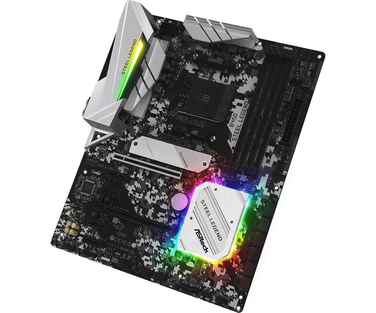 Placa Mãe ASRock B450 Steel Legend AM4 ATX DDR4 HDMI DisplayPort M