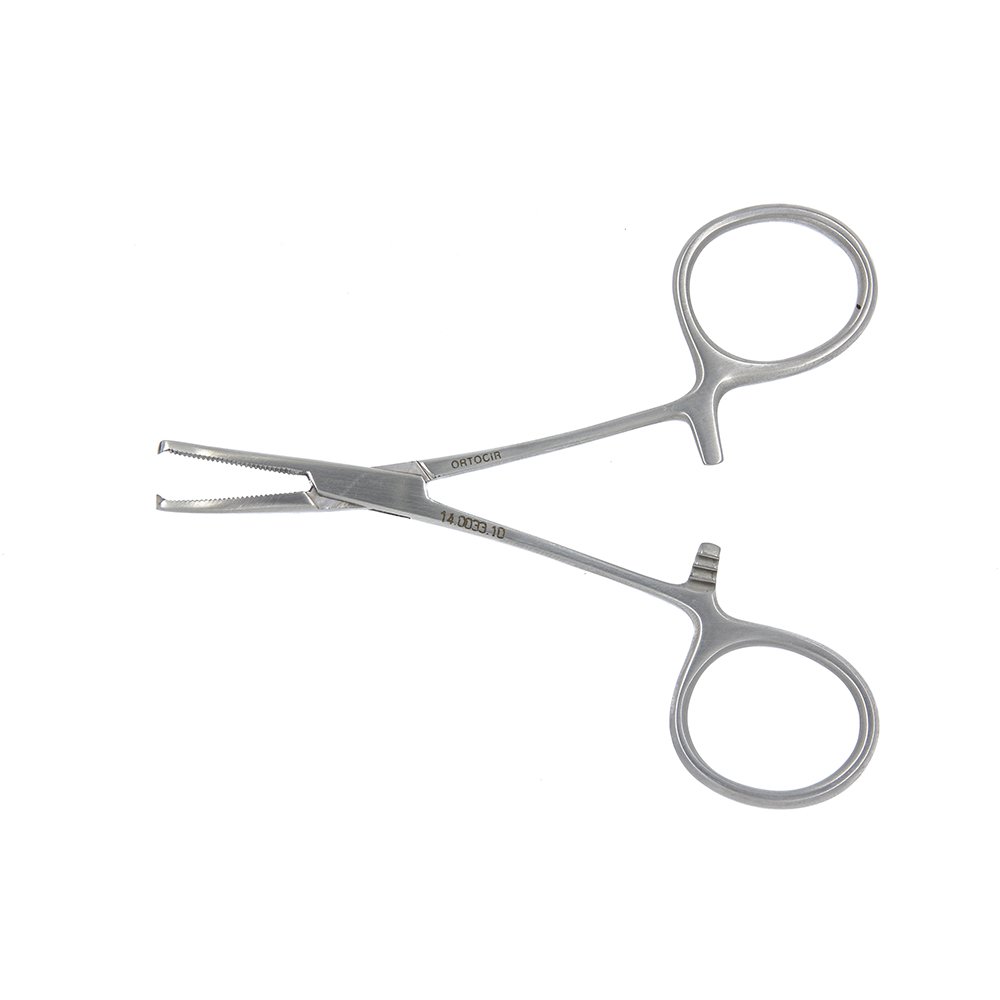 Pinça Hemostática Hartmann, curva, com dente, 10,0cm - Ortocir ...
