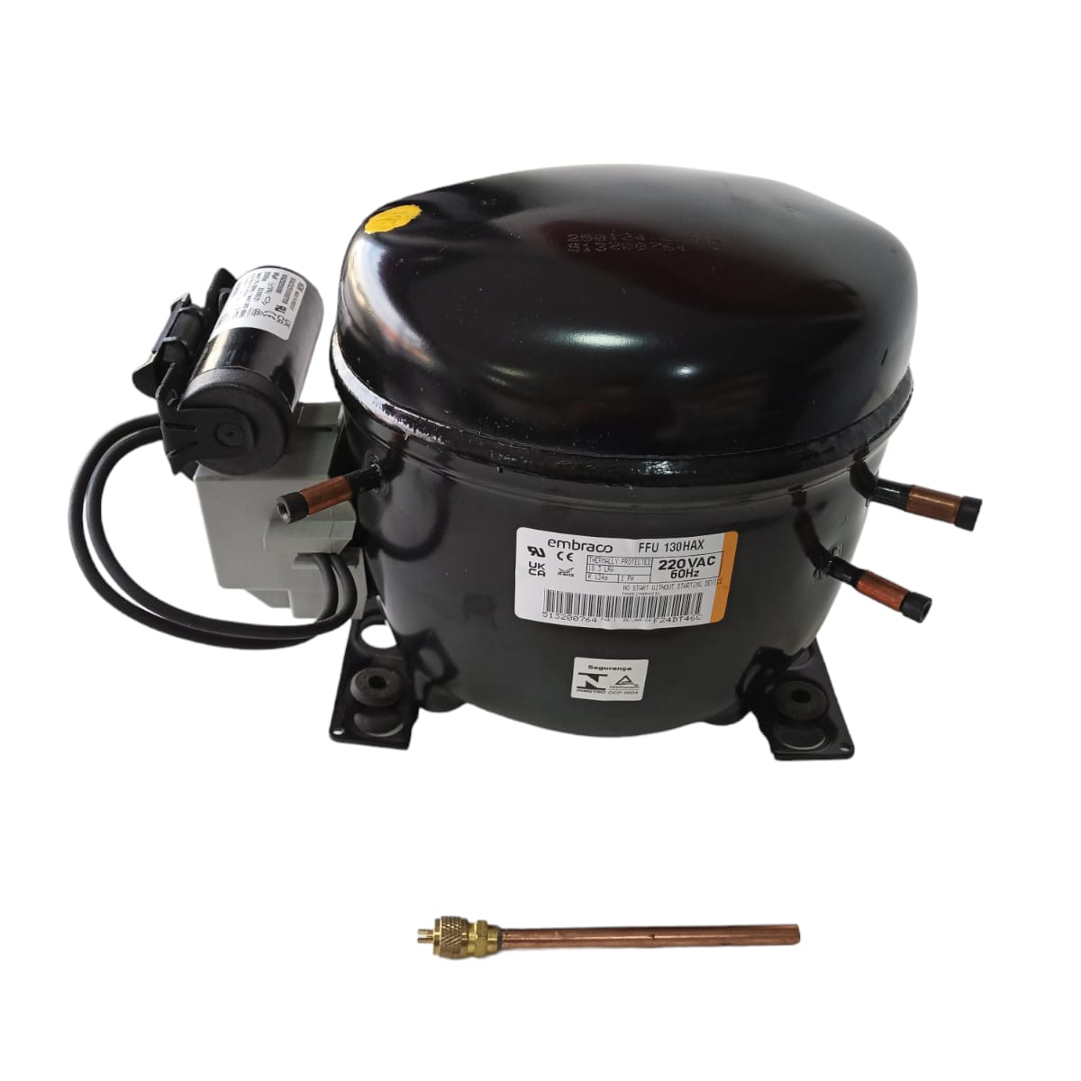 COMPRESSOR EMBRACO 1/3+ FFU130HAX 220V 60HZ - Refrigeração Refrigelo