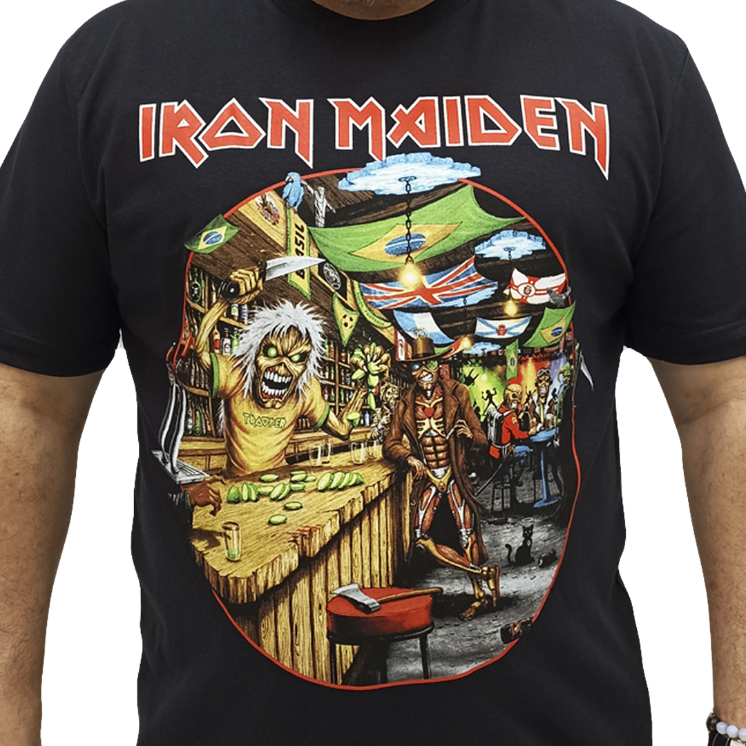 Camiseta Iron Maiden Brazil Véio Do Rock