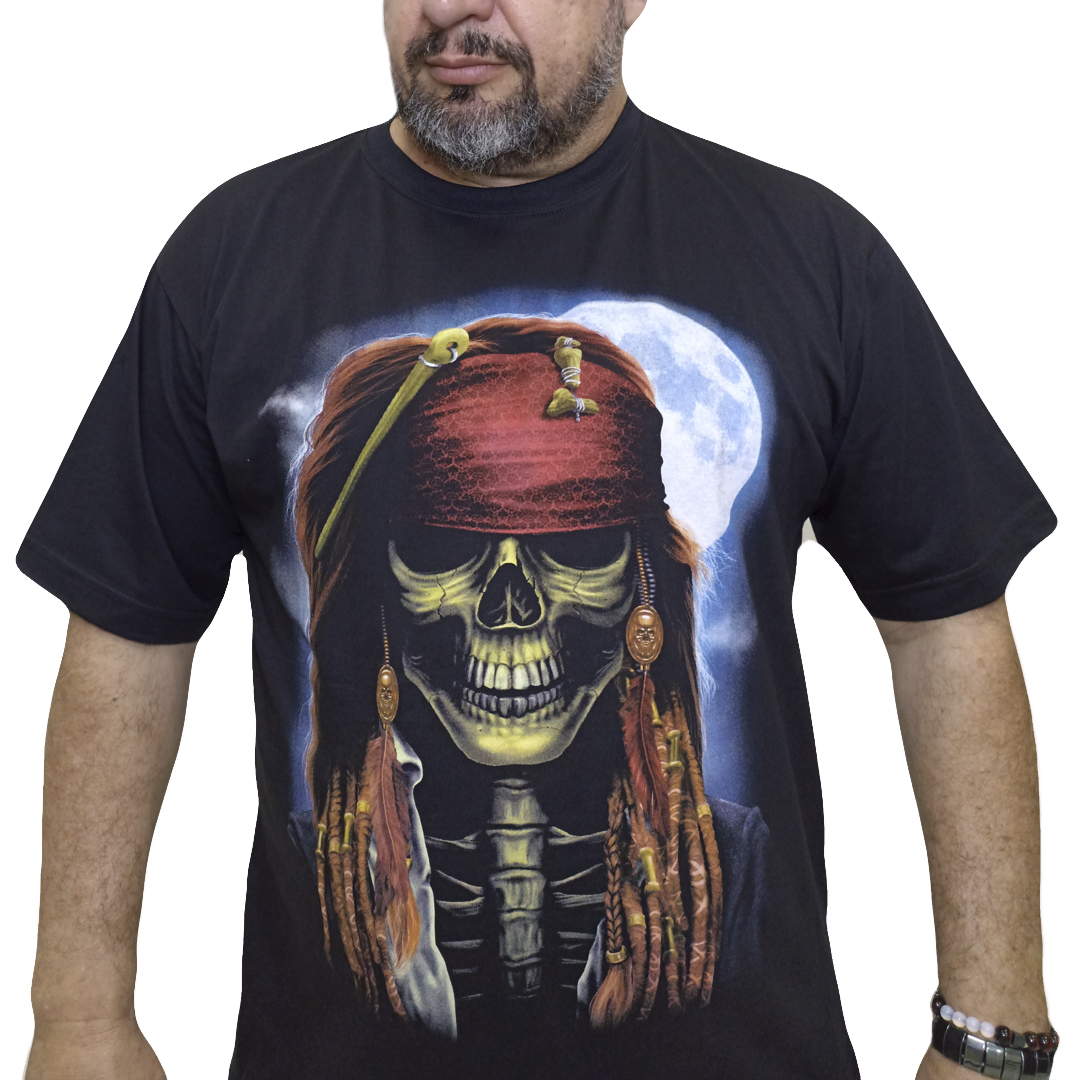 Camiseta Unissex Masculina Slayer Metal Bands Skull (Preta) Camisa
