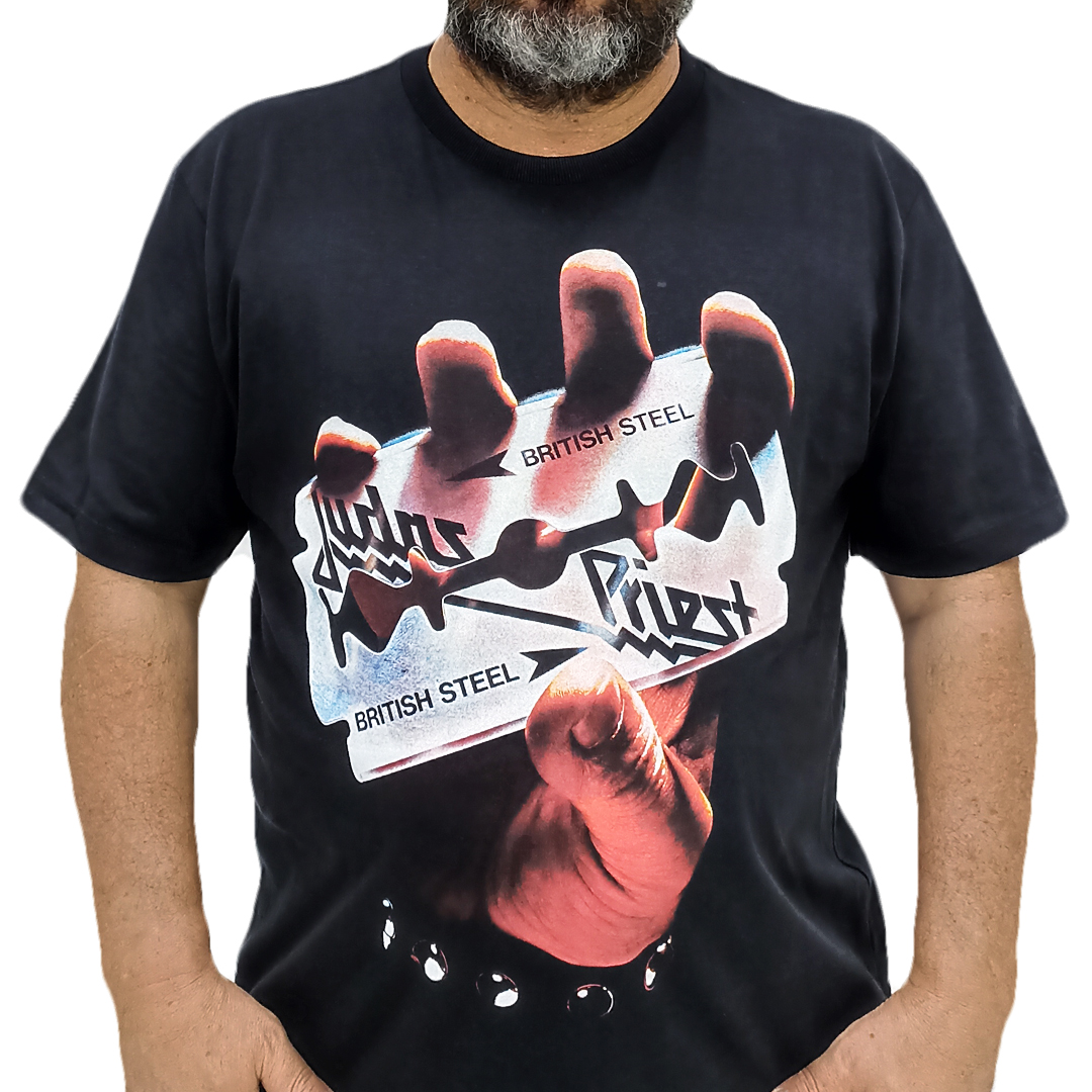 Camiseta Judas Priest British Steel - Véio do Rock