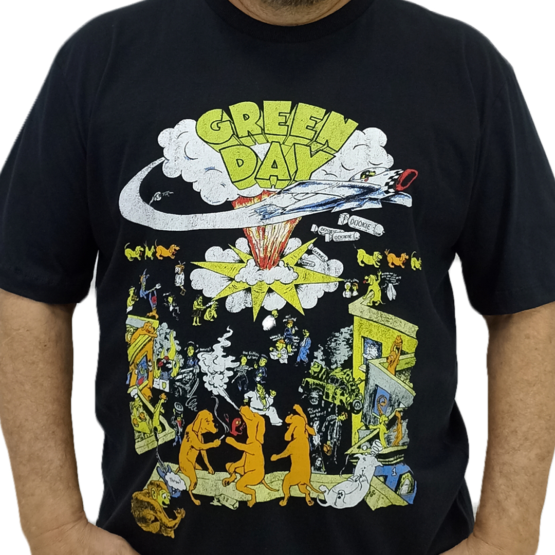 スペシャル！90s.GREEN DAY Dookie Tシャツ Camiseta Manga Curta Green Day Dookie – Consulado do Rock - Lojista