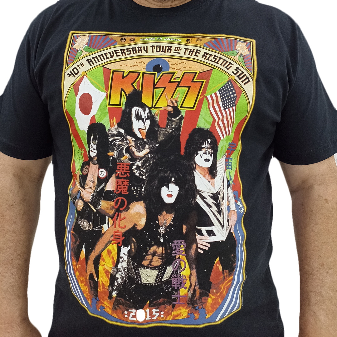 KISS RISING SUN TOUR '06 Tシャツ Lサイズ Camiseta Kiss 40 TH Anniversary Tour Of Rising Sun - Véio do Rock