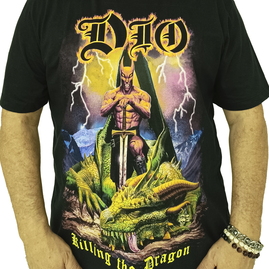 Camiseta Dio Killing The Dragon - Véio do Rock Camiseta Dio Killing The Dragon - Véio do Rock