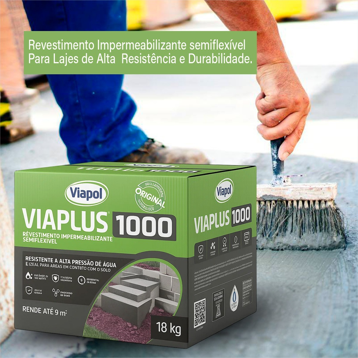 Impermeabilizante Viaplus 1000 18kg | Viapol Bicomponente - Kem