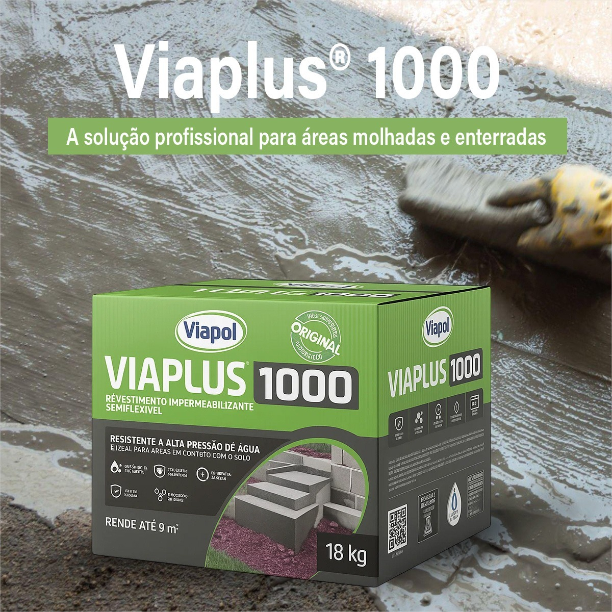 Impermeabilizante Viaplus 1000 18kg | Viapol Bicomponente - Kem