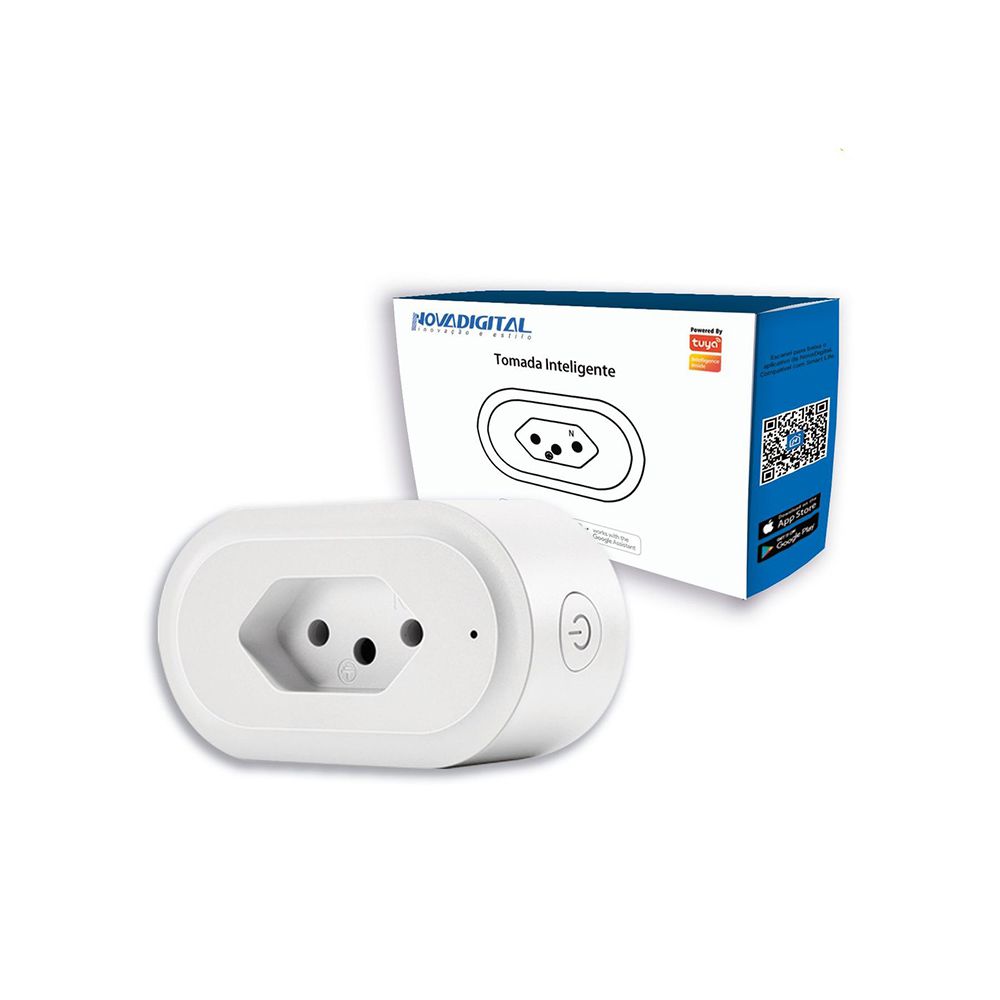 Tomada Inteligente EKAZA Wi-Fi Bivolt 16A-110V/16A-220V - Outlet Bragante