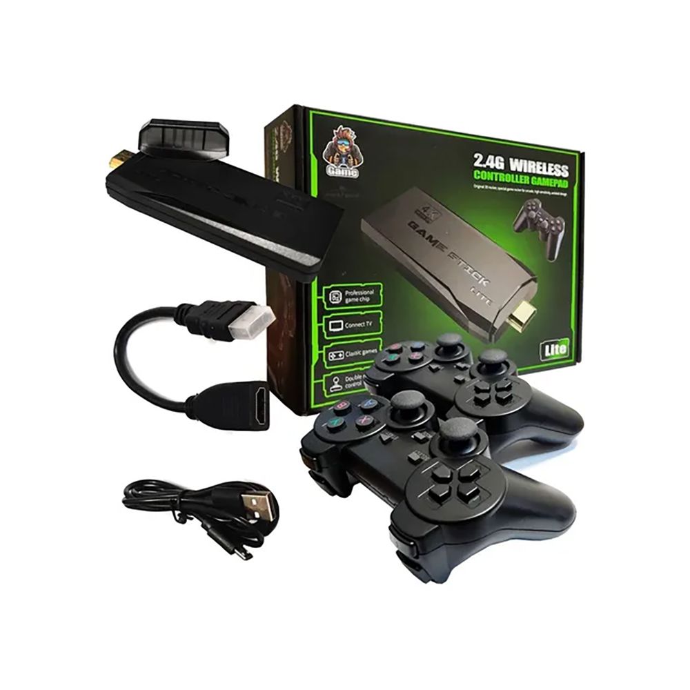 Super Game Stick Retrô Versão 2023 64 GB, com 10.000 jogos + 2 control