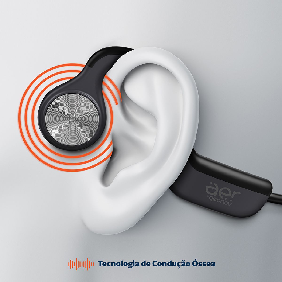 Fone de Ouvido Bluetooth Condução Óssea AerBone Max - Outlet Bragante